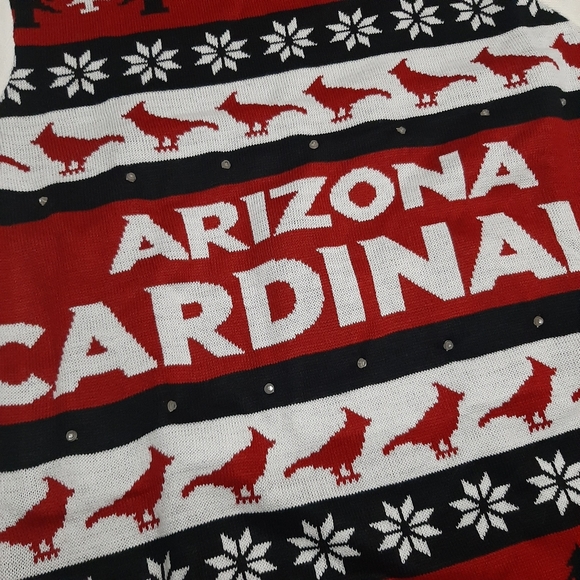 Arizona Cardinals LED lit Christmas sweater NFL TEAM APPAREL size S and L - Picture 3 of 7